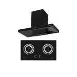 ELBA Designer Hood + 2 Burners Glass Stove